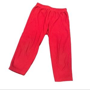 Toddlers Red Polyester Pants